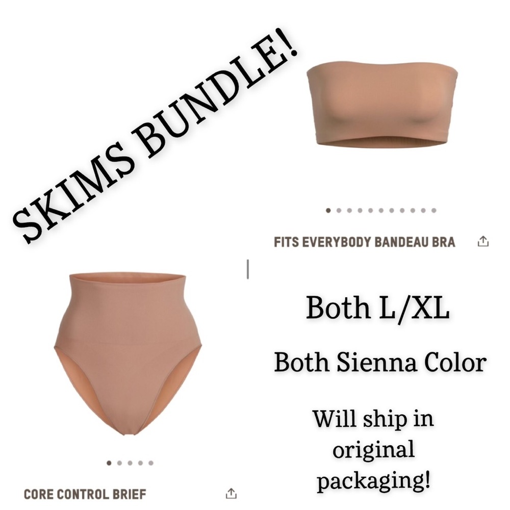 SKIMS Core Control Brief & Bandeau BUNDLE